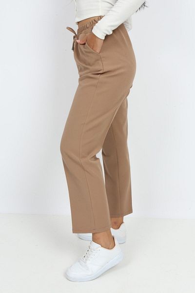 Transacoustic Mink Women's Trousers - Double Fabric, Elastic Waist and Narrow Leg