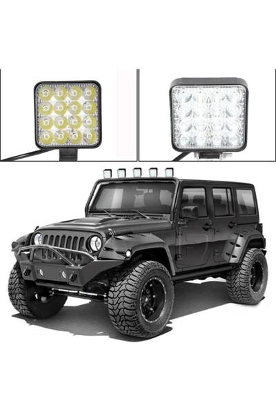 Genel Markalar 16 Ledli 3000 Lümen Off Road Çalışma Ve Sis Lambası 48watt-s Model
