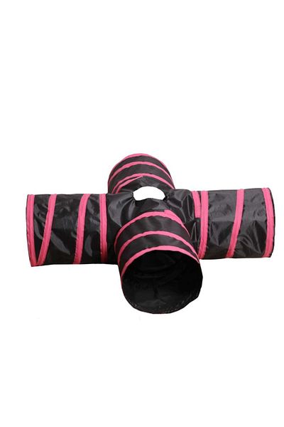 Beyzatex Cat Tunnel 4 Way Pet Play Tunnel Collapsible Tunnel