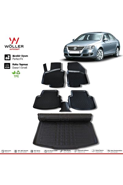 wöller Volkswagen Passat B6 Paspas Bagaj Havuzu 2005 2010 Arası 3d Ultraflex Set