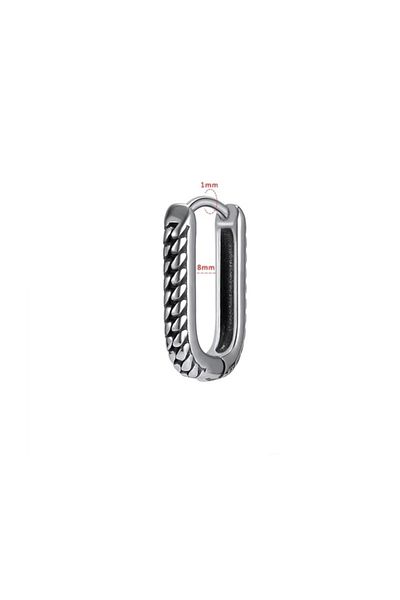 northstarshop Tribal Hoop Design Antique Vintage Biker Men's 316l Steel Earrings (single)