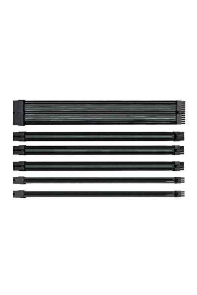 Genel Markalar Ttmod Gri Siyah Power Supply Sleeved Kablo Seti 16 Awg