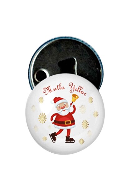 Yılbaşı Hediyelik 10 Ad Magnet Kapak Açacak Noel Baba Jingle Bells