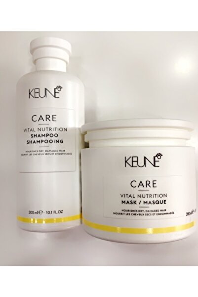 Keune Vital Nutrition Şampuan 300 Ml + Vital Nutrition Saç Maskesi 200 Ml (şa...