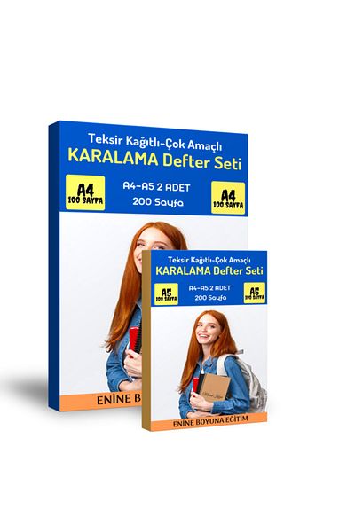 Enine Boyuna Eğitim مجموعة سجل القصاصات الورقية (a4-a5)