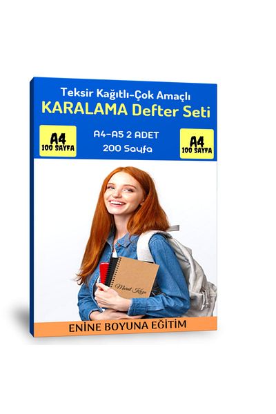 Enine Boyuna Eğitim مجموعة سجل القصاصات الورقية (a4-a5)