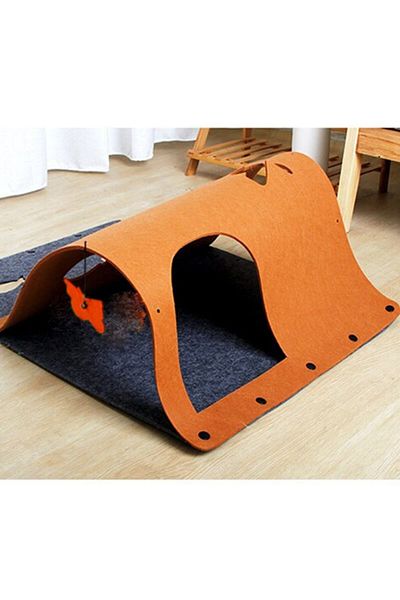 UTKU TASARIM Cat Tunnel House Cat Bed Kennel Cat Toy Tunnel 50x70 Cm