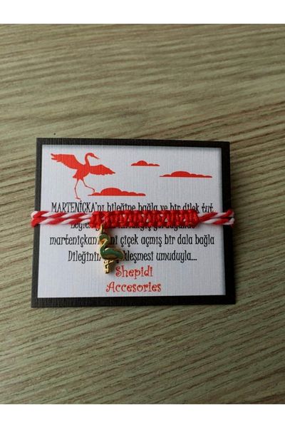 Shepidi Handmade Gold Stork Figured Marteniçka Lucky Bracelet