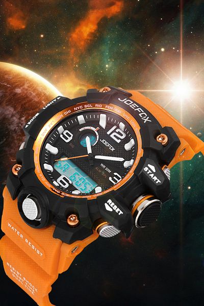 Joefox Small Case Children's Sports Calendar Wristwatch