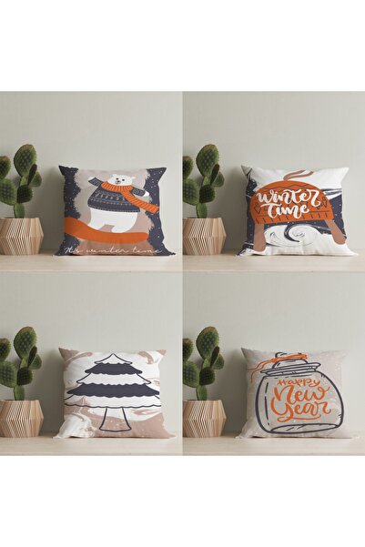 LadiesHome 4 bucăți de huse pentru perne digitale cu design special, cu două ...