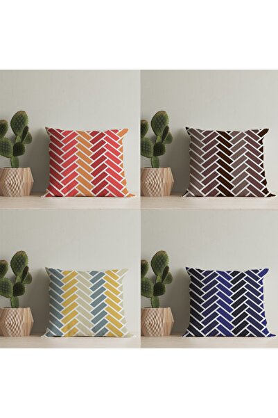 LadiesHome 4 bucăți de huse pentru perne digitale cu design special, cu două ...