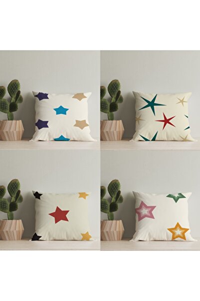 LadiesHome 4 bucăți de huse pentru perne digitale cu design special, cu două ...