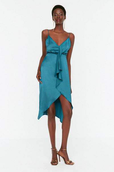 Trendyol Collection Kleid - Blau - Wickelschnitt