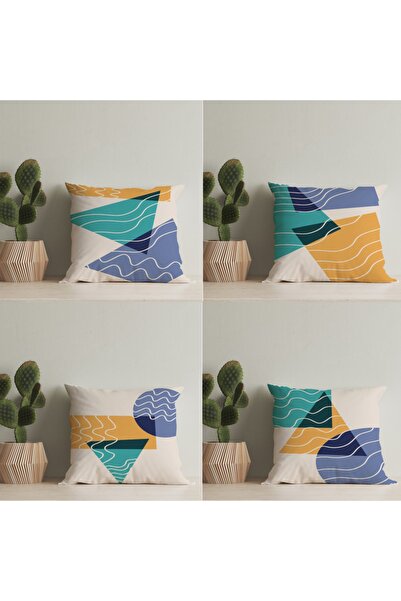 LadiesHome 4 bucăți de huse pentru perne digitale cu design special, cu două ...