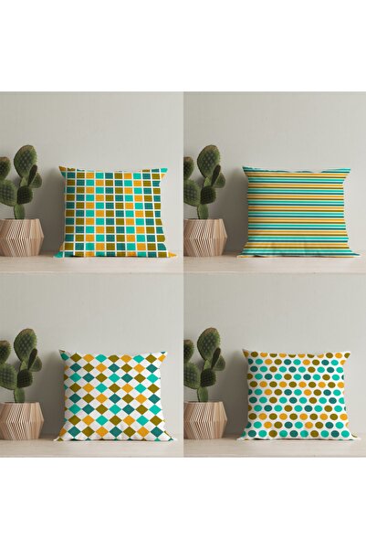 LadiesHome 4 bucăți de huse pentru perne digitale cu design special, cu două ...