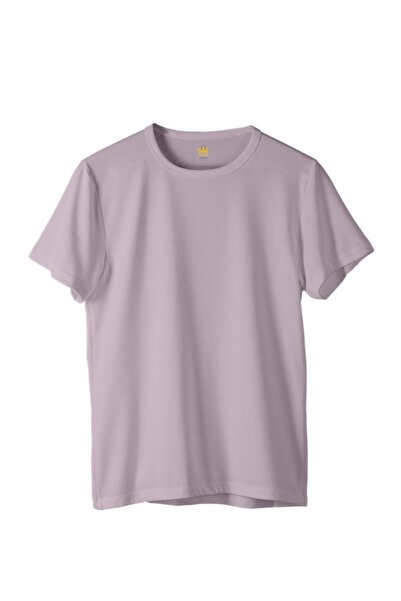 LUALUA Unisex pamučna lila majica oversize osnovnog kroja