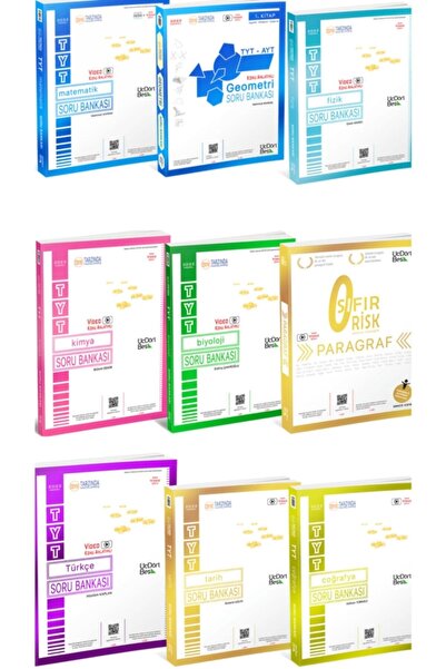 Üç Dört Beş Yayıncılık 2022 Üçdörtbeş Yayınları Tyt Soru Bankaları Tam Set De...