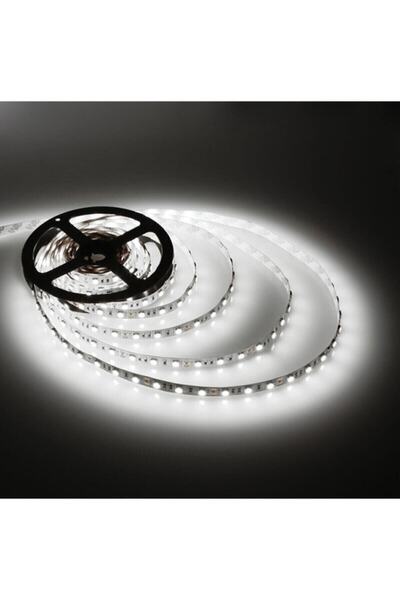 Led 3 Çipli Beyaz Şerit 5 Mt + 12v Adaptör Tak Çalıştır Beyaz
