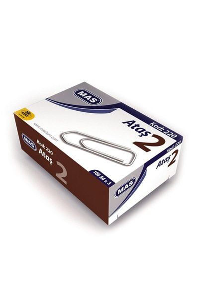 Mas Paper Clip Nickel Coated No:2 100 Pieces (24 Pack)