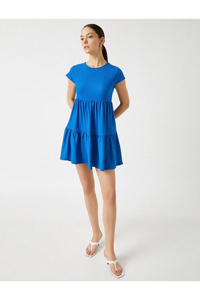 Koton Short Sleeve Ruffle Dress