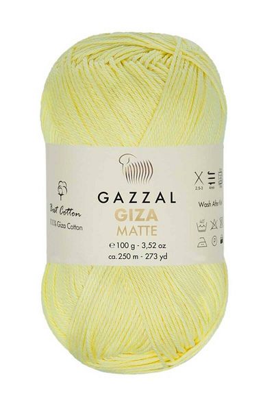 Gazzal Akdenizpos Sm01 Giza Matte Hand Knitting Twine Light Yellow 5559 (Νέο)