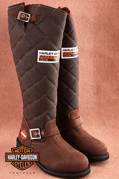Harley Davidson Laconia D.καφέ Δερμάτινα Γυναικεία Μποτάκια