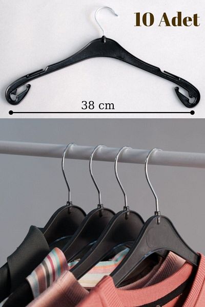 Acar Raf 10-Piece Plastic Clothes Hangers