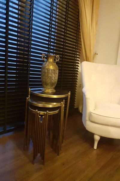 Dinç Metal Sehpa Kapamalı Eskitme Zigon Sehpa 3 Lü Zigon Cc-100