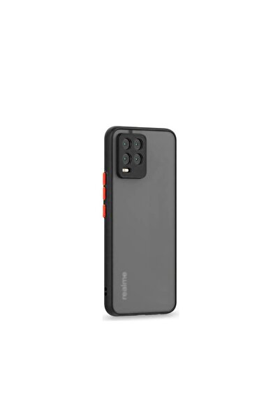 Microcase Realme 8 Pro London Serisi Sert Kılıf - Buzlu Siyah