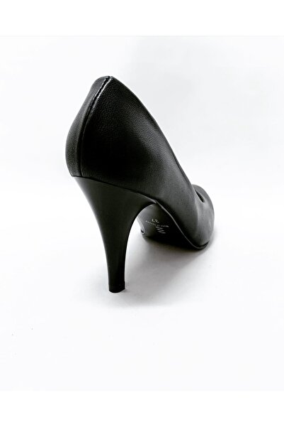 stok83 Women's Black Genuine Leather Stiletto