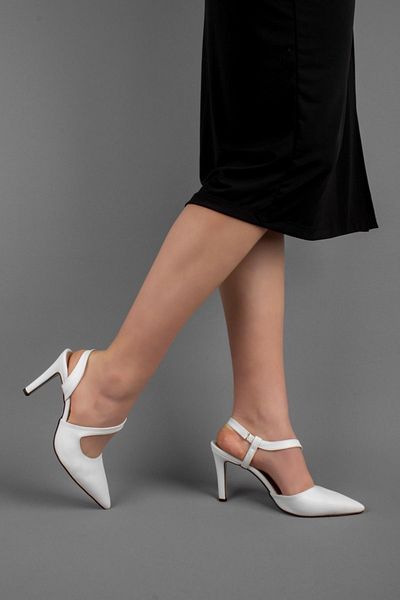 Lal Shoes & Bags Pantofi cu toc Kendrick pentru femei-alb