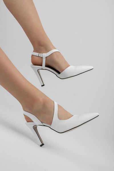 Lal Shoes & Bags Pantofi cu toc Kendrick pentru femei-alb