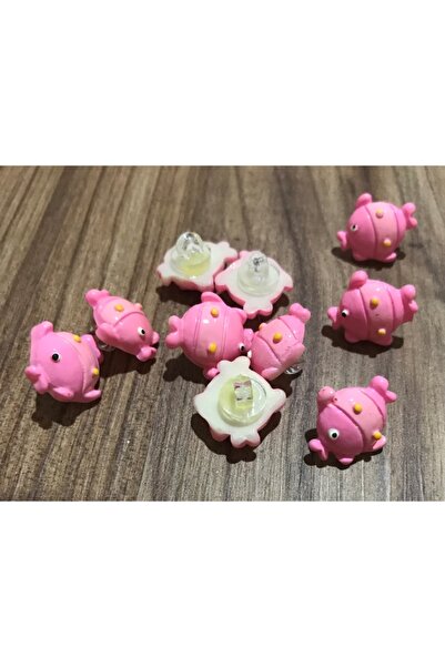 Öztürk Bebe Balık Düğme 10 Adet. Renk: Pembe.