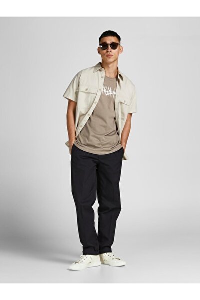 Jack & Jones Jorjungle Script Tee Ss Crew Neck Blk