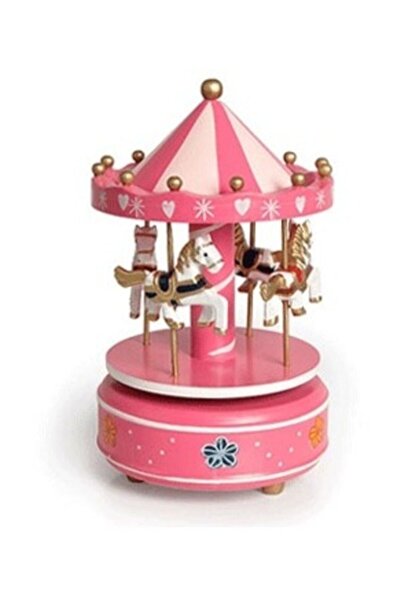ELBA Nostaljik El Yapımı Atlı Karınca Müzik Kutusu - Pembe