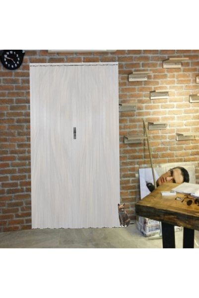 ERİKMANN Akordiyon Kapı En 200 H 215 Akçaağaç Camsız Çift Açılım 12 Mm Kalın