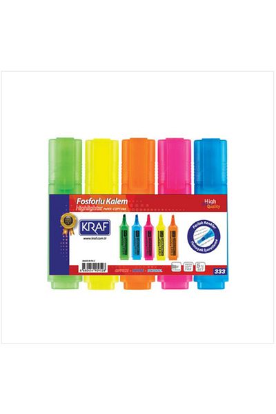 Öncü Kırtasiye Reklam Kraf Highlighter Set of 5