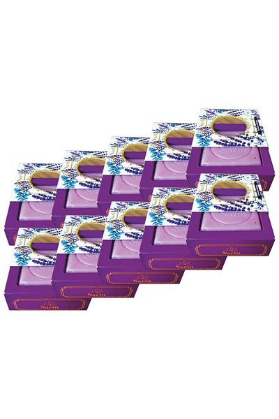 Narin Lavender Floral Beauty, Skin Care and Bath Soap. 10 Pieces in a Gift, Very Stylish Box
