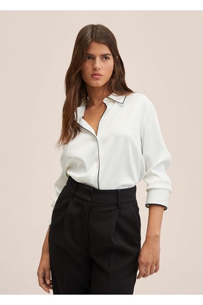 MANGO Woman Saténová košile