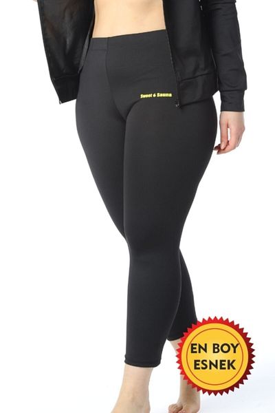 Sweet Sauna بنطال رياضي حراري للجنسين باللون الأسود