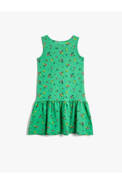 Koton Κοριτσίστικο Floral Αμάνικο Φόρεμα Βαμβακερό