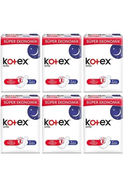 Kotex Ultra Quadro 18 Night Set - 6 Pieces 8691900172175