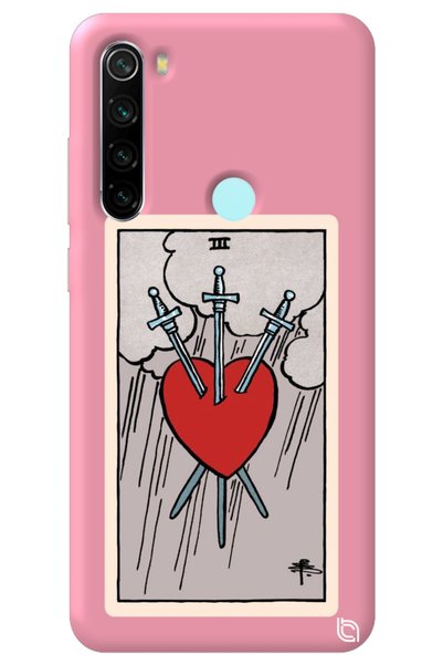 WANNA PROTECT Xiaomi Redmi Note 8 Pink Color Premium Inside Velvet Tarot Hear...