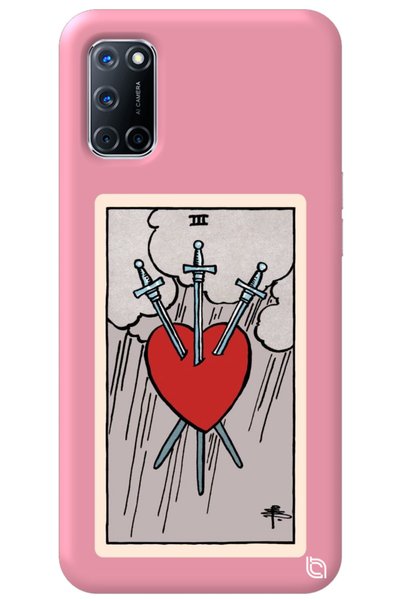 WANNA PROTECT Oppo A72 Pink Color Premium Inside Velvet Tarot Heart Patterned...