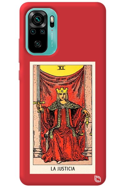 WANNA PROTECT Xiaomi Redmi Note 10S Red Color Premium Velvet Inside Tarot Jus...