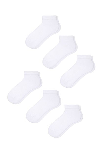 MEM SOCKS Опаковка от 6 бели бамбукови чорапи унисекс