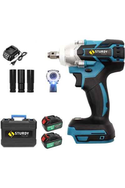 Sturdy Japon Tech.58v 8ah Kömürsüz Tam Pro. Darbeli Şarjlı Somun Sökme Makinesi