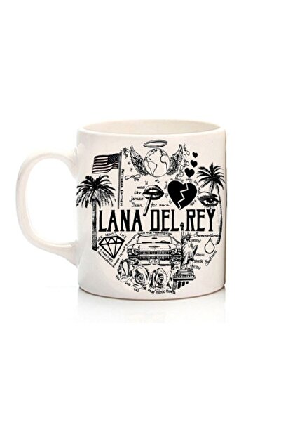 ART HEDİYE كوب لانا ديل ري كولاج مطبوع على الجانبين