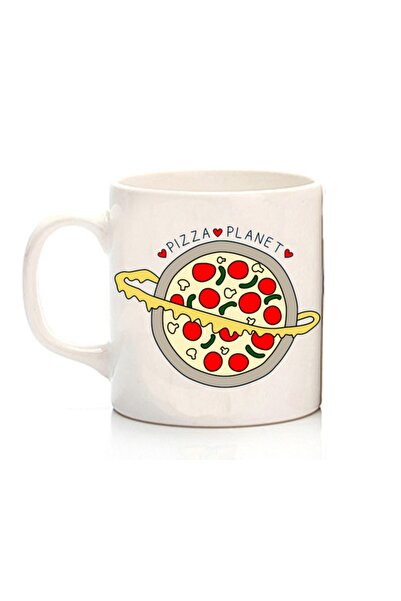 ART HEDİYE كوب بيتزا بلانيت مطبوع على الجانبين