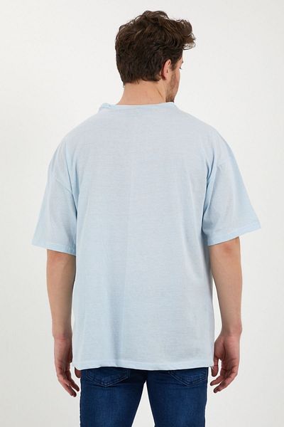 Pasage Μπλουζάκι Unisex Loose Cut Baby Blue Oversize
